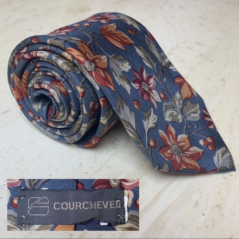 COURCHEVEL floral silk tie